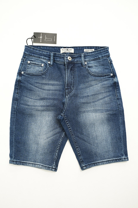 Quần jeans nam co giãn short form slimfit thun xanh trơn - Hunter X-Rays S58