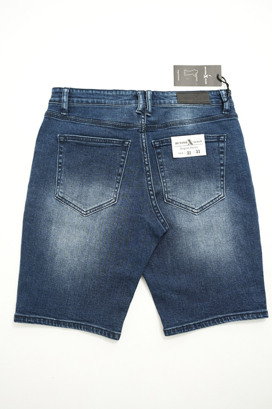 Quần jeans nam co giãn short form slimfit thun xanh trơn - Hunter X-Rays S58