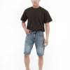 Quần short jeans nam form slimfit cotton màu xanh nhạt - Hunter X-Rays S41